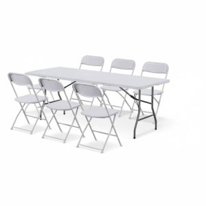 6ft Table and Chair Package Deal rental from InflatableTX in North DFW