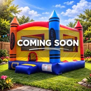 Color Blast Crayon Kingdom 15×13 Jumbo Bounce House rental from InflatableTX in North DFW