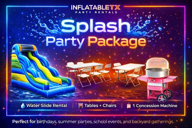 Splash Party Package (Slides) rental from InflatableTX in North DFW