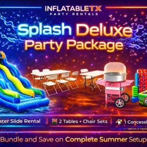 Splash Deluxe Party Package (Slides) rental from InflatableTX in North DFW