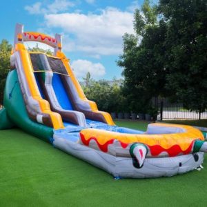 T-Rex 18′ Water Slide rental from InflatableTX in North DFW