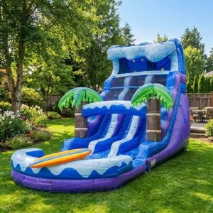 Tsunami 18′ Surf Dual Lane Water Slide rental from InflatableTX in North DFW