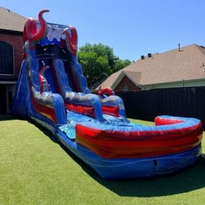 Kraken Splash 19′ Water Slide rental from InflatableTX in North DFW