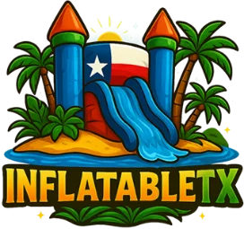 InflatableTX bounce house and water slide rentals logo