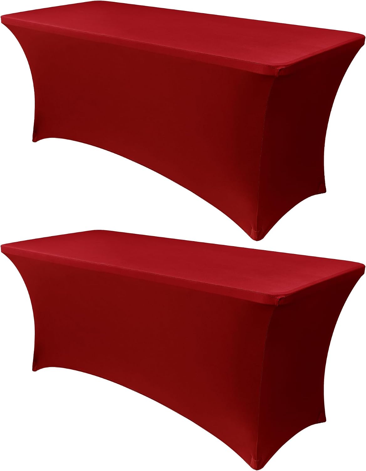 Dark Red 6ft Stretch Spandex Table Cover (choose color) rental - InflatableTX