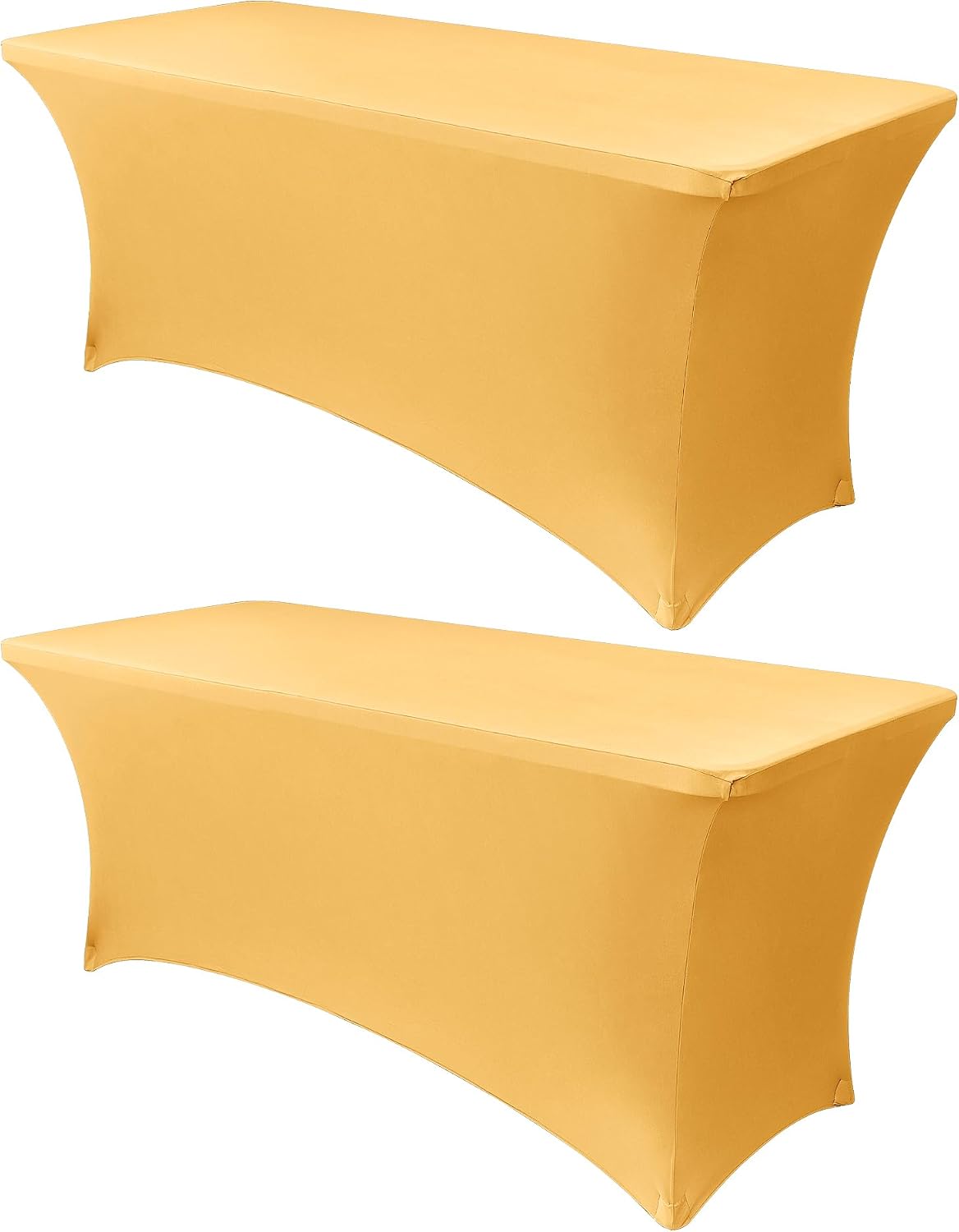 Gold 6ft Stretch Spandex Table Cover (choose color) rental - InflatableTX