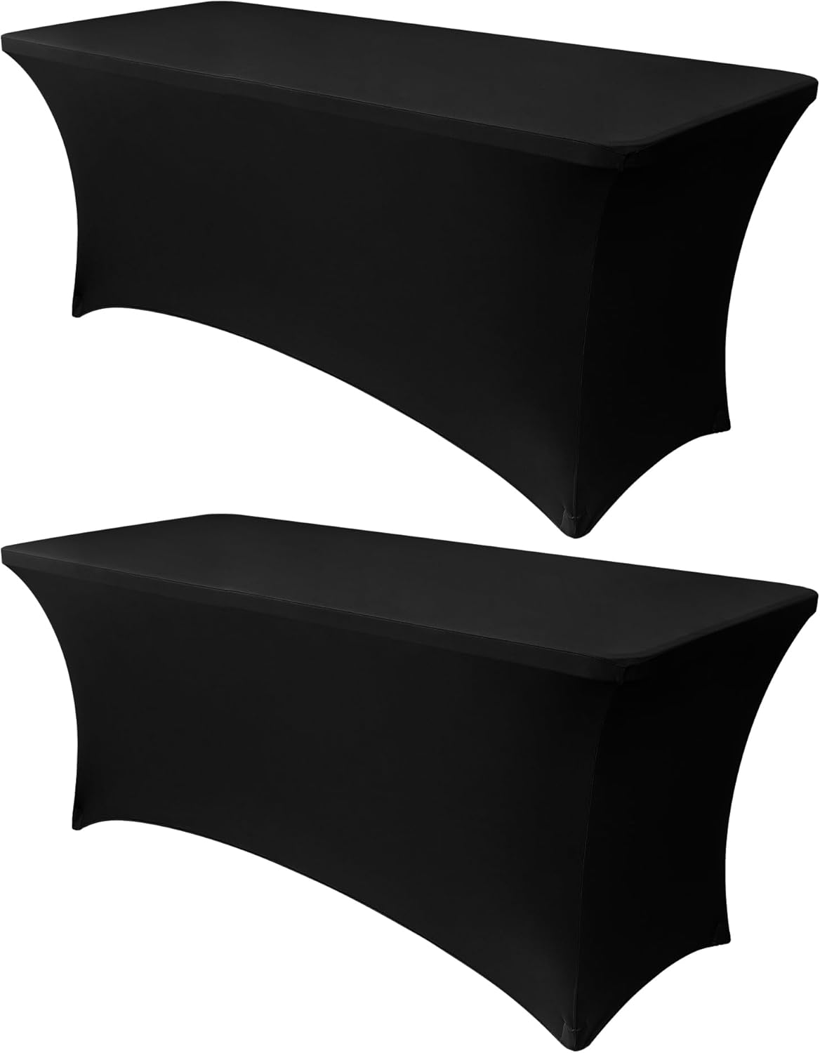 Black 8ft Stretch Spandex Table Cover (choose color) rental - InflatableTX