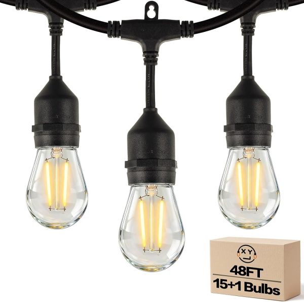Bistro String Lights (48 ft, poles included) rental North DFW