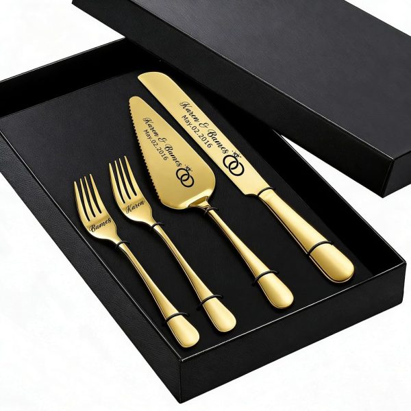 Cake Knife & Server Set (gold) rental North DFW