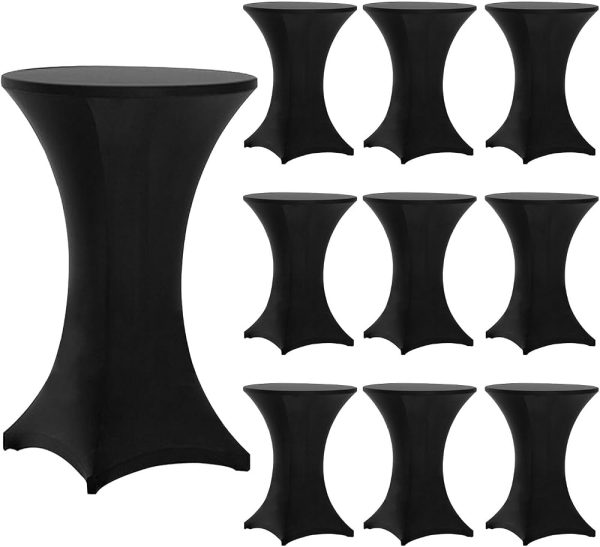 High-Top Cocktail Table with Black Spandex Cover rental North DFW