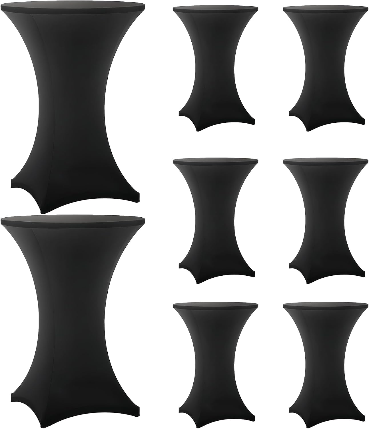 Black Cocktail Table Stretch Spandex Cover (choose color) rental - InflatableTX