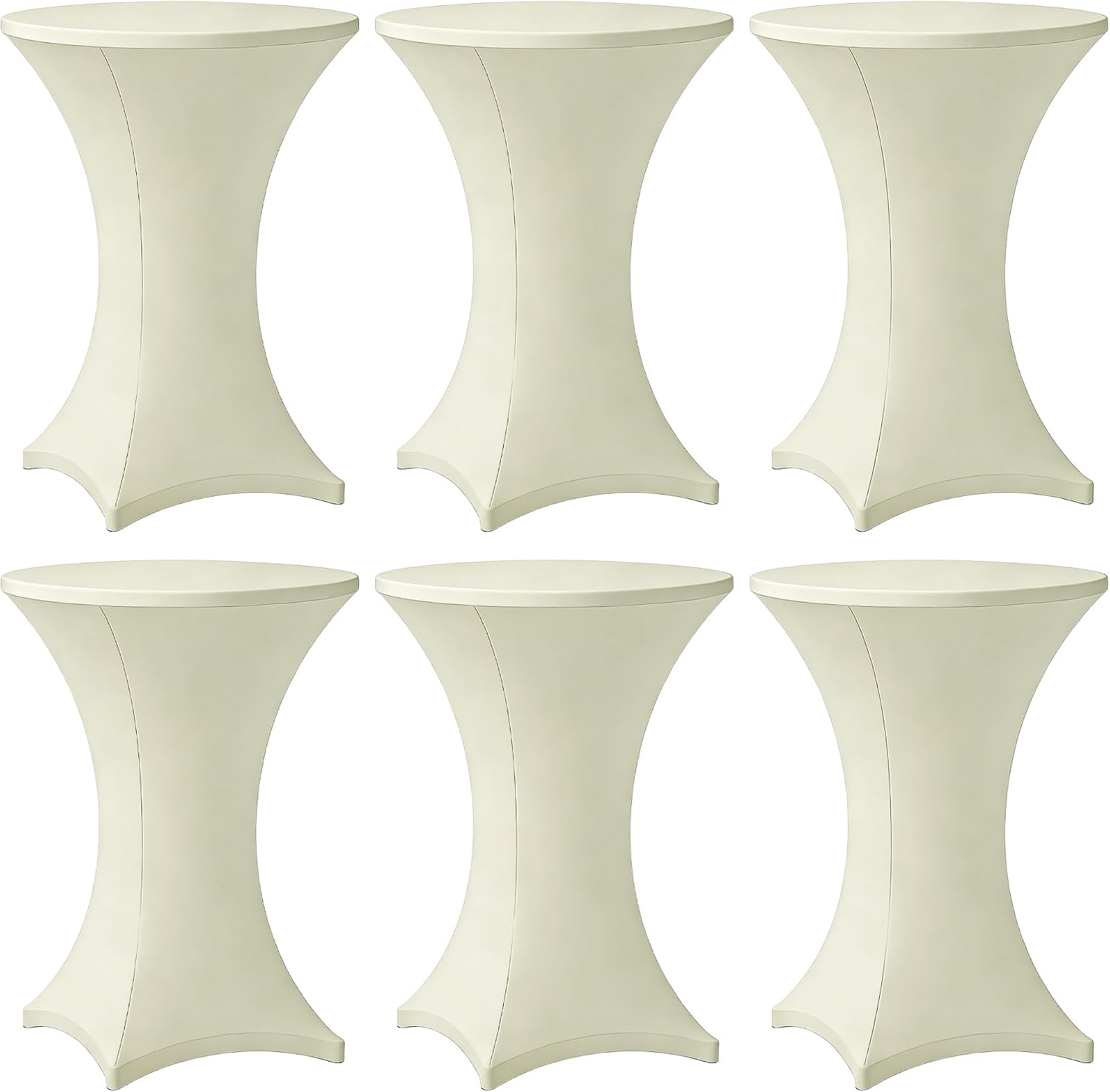 Ivory Cocktail Table Stretch Spandex Cover (choose color) rental - InflatableTX