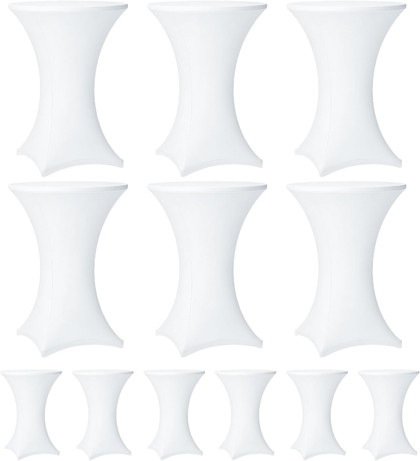 White Cocktail Table Stretch Spandex Cover (choose color) rental - InflatableTX