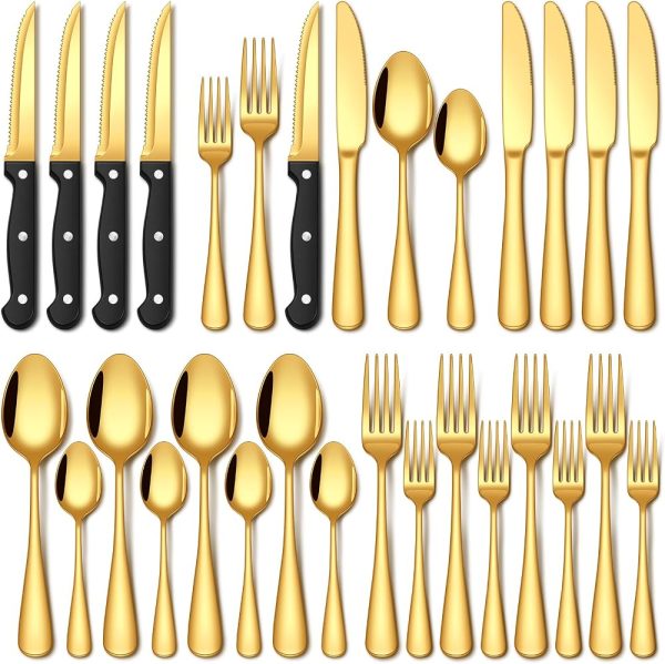 Gold Flatware (service for 12, 48 pc) rental North DFW