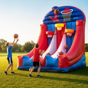 Triple Hoop Inflatable Basketball Shootout