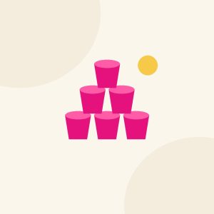 Bucket ball toss yard game