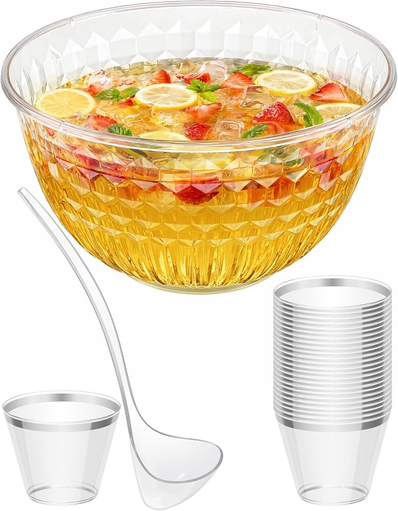 Punch Bowl Set (1.7 gal, ladle, 25 cups) rental North DFW