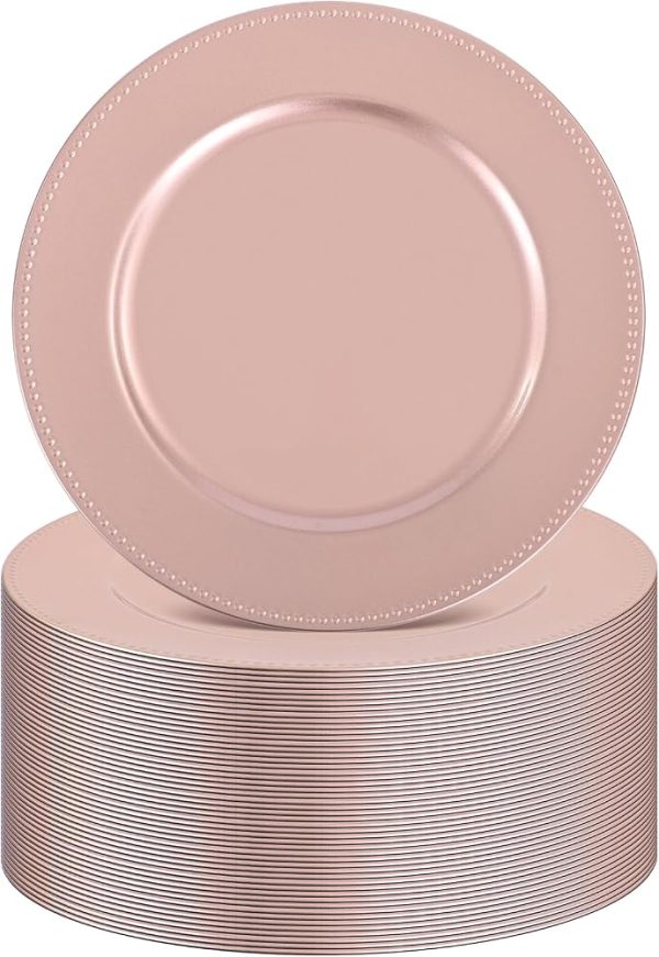 Rose Gold Charger Plates (set of 12) rental North DFW